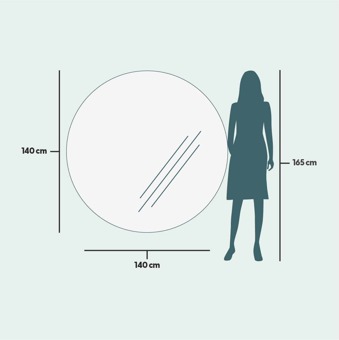 Kallio-peili (140 cm)