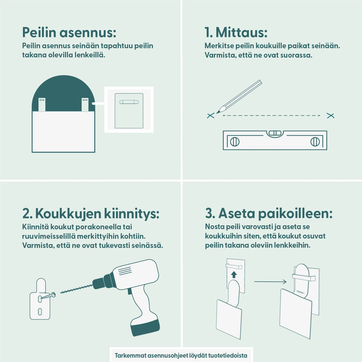 Kehyksetön suorakulmainen peili (131 x 191,5 cm) - Outlet peili