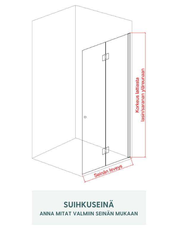 Laine - taittuva suihkuseinä