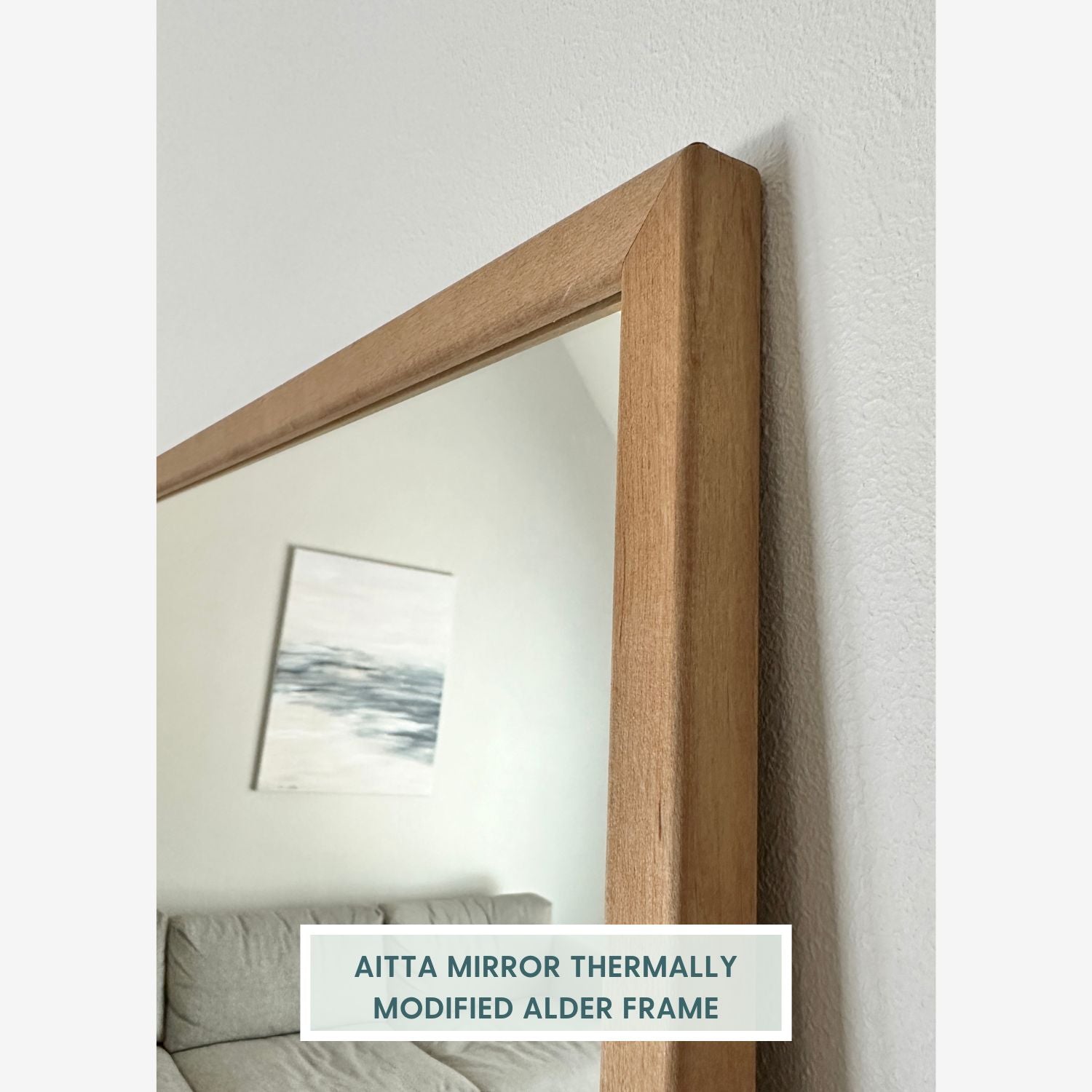 Aitta-peili leppäkehyksellä (50x60 cm)