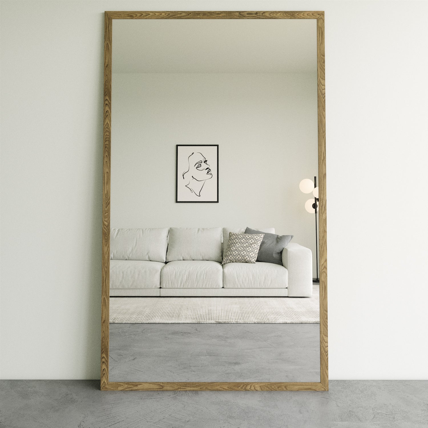 Puukehyksinen peili M (110x210 cm)
