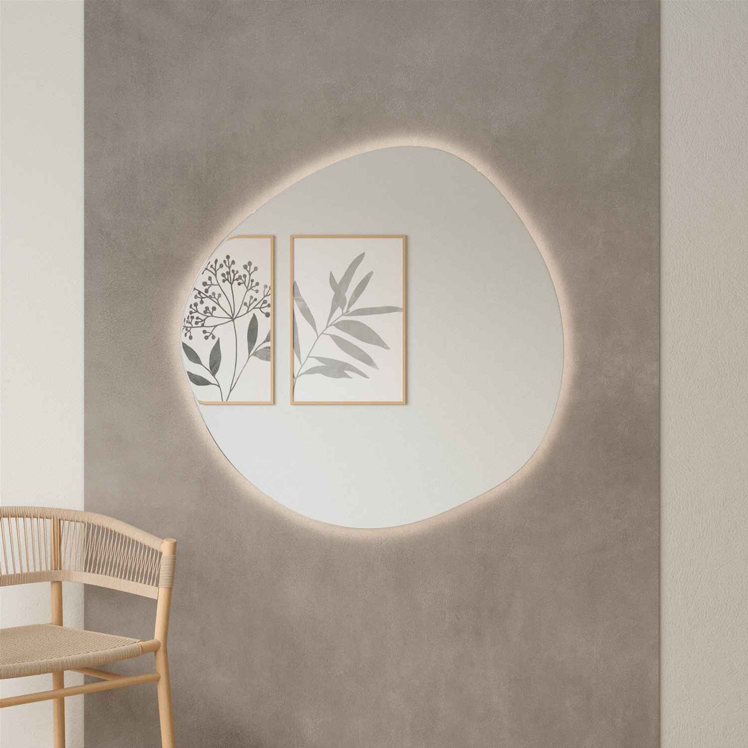 Kivi-valopeili (100x100 cm)