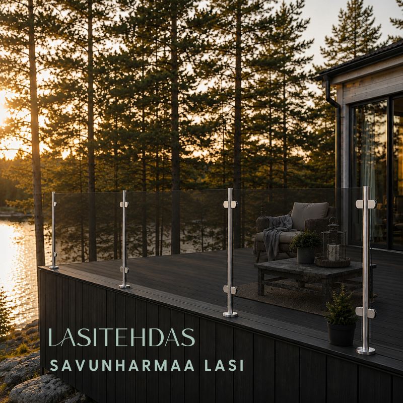 Lasikaide RST-tolpilla ja käsijohteella