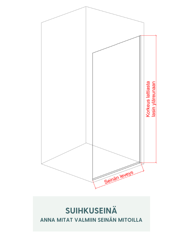 Suvanto - kiinteä suihkuseinä