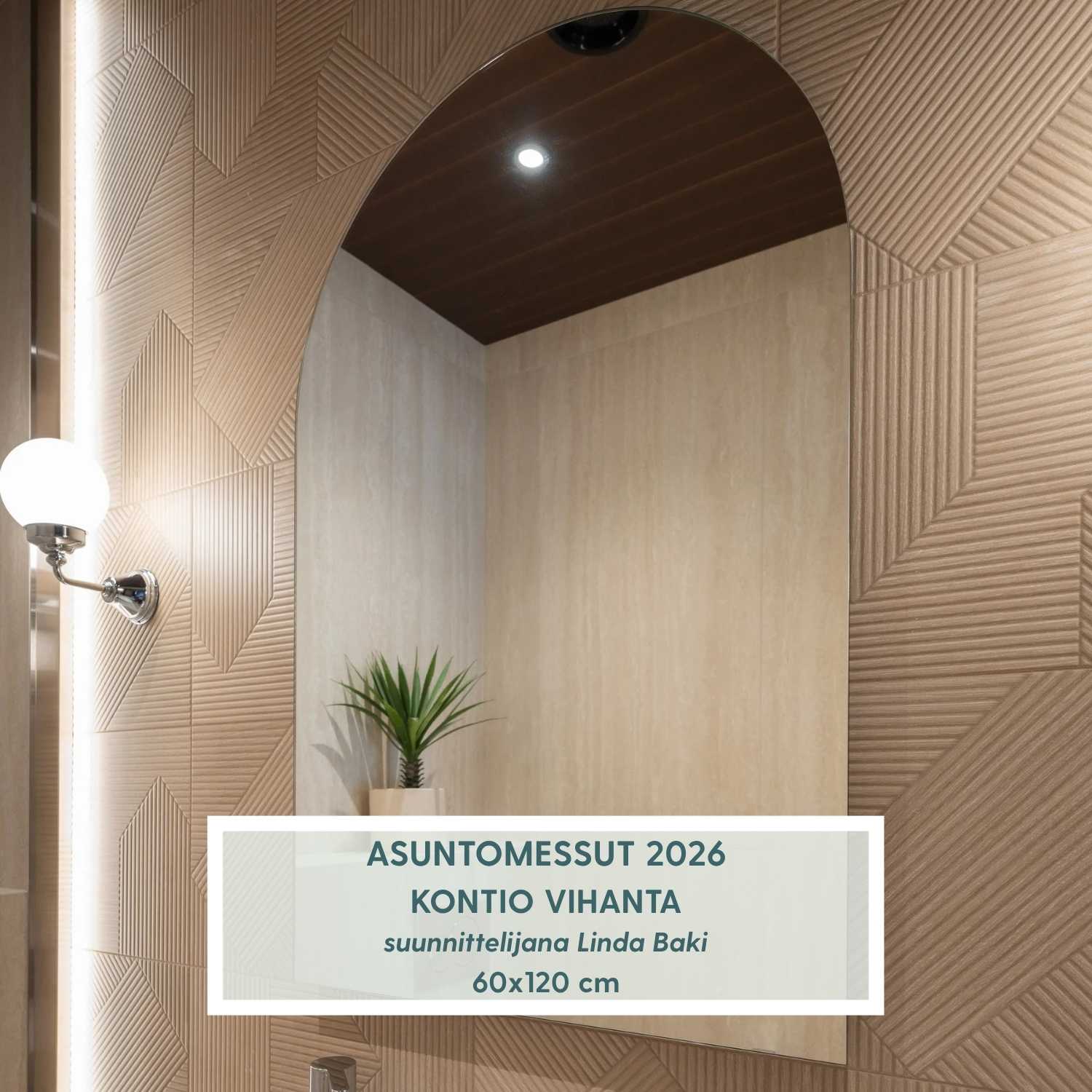 Kaari-peili LED-valoilla (60x120 cm)